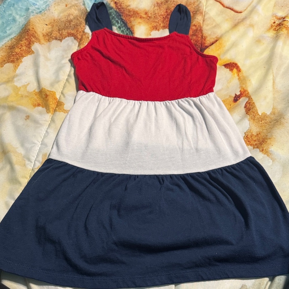 Wonder Nation Red and Blue Sleeveless Dress